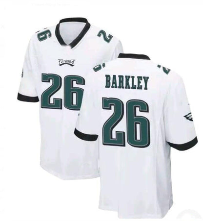 P.Eagles #26 Saquon Barkley Game white Player Jersey - Midnight Green Stitched American Football Jerseys