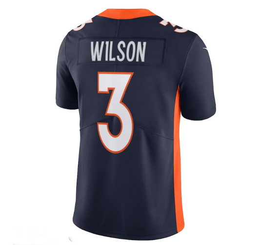 D.Broncos #3 Russell Wilson Alternate Vapor Limited Jersey - Navy Stitched American Football Jerseys