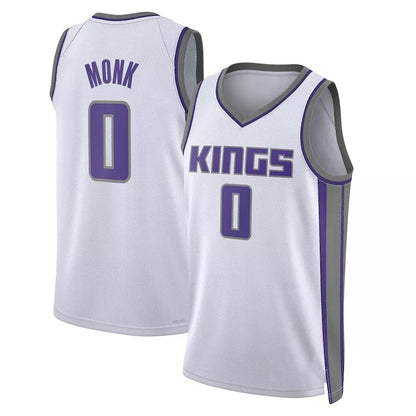 S.Kings #0 Malik Monk White Swingman 2022-23 Basketball Jerseys