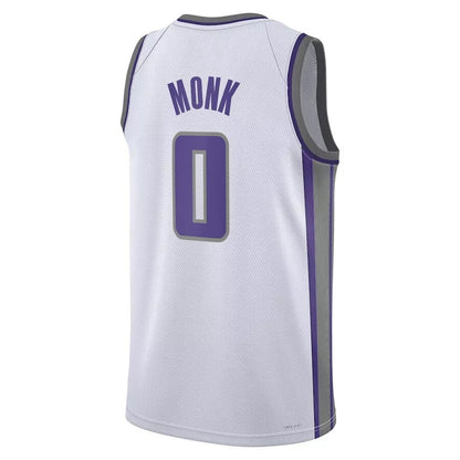 S.Kings #0 Malik Monk White Swingman 2022-23 Basketball Jerseys