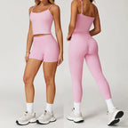 Sportswear Women's Tracksuit 2 Pieces Yoga Set Workout Clothes Running Gym Clothing High Waist Leggings Fitness Bra Sports Suits