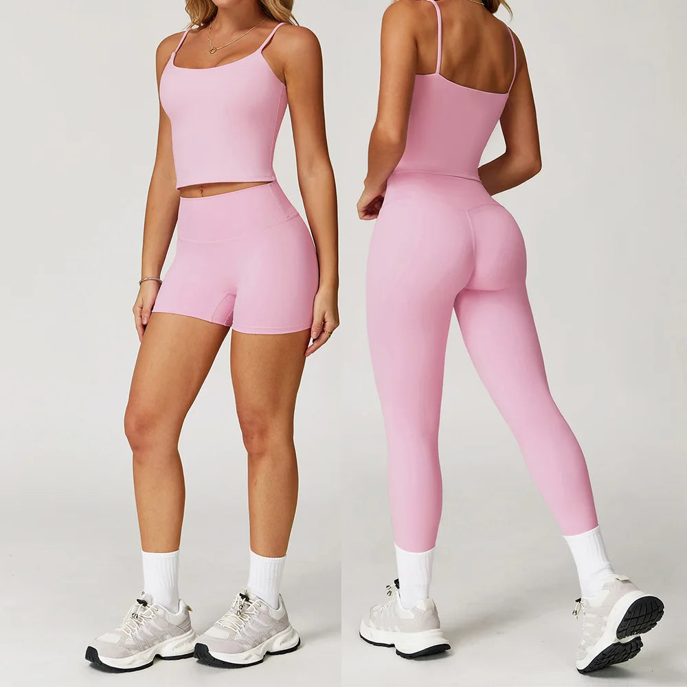 Sportswear Women's Tracksuit 2 Pieces Yoga Set Workout Clothes Running Gym Clothing High Waist Leggings Fitness Bra Sports Suits