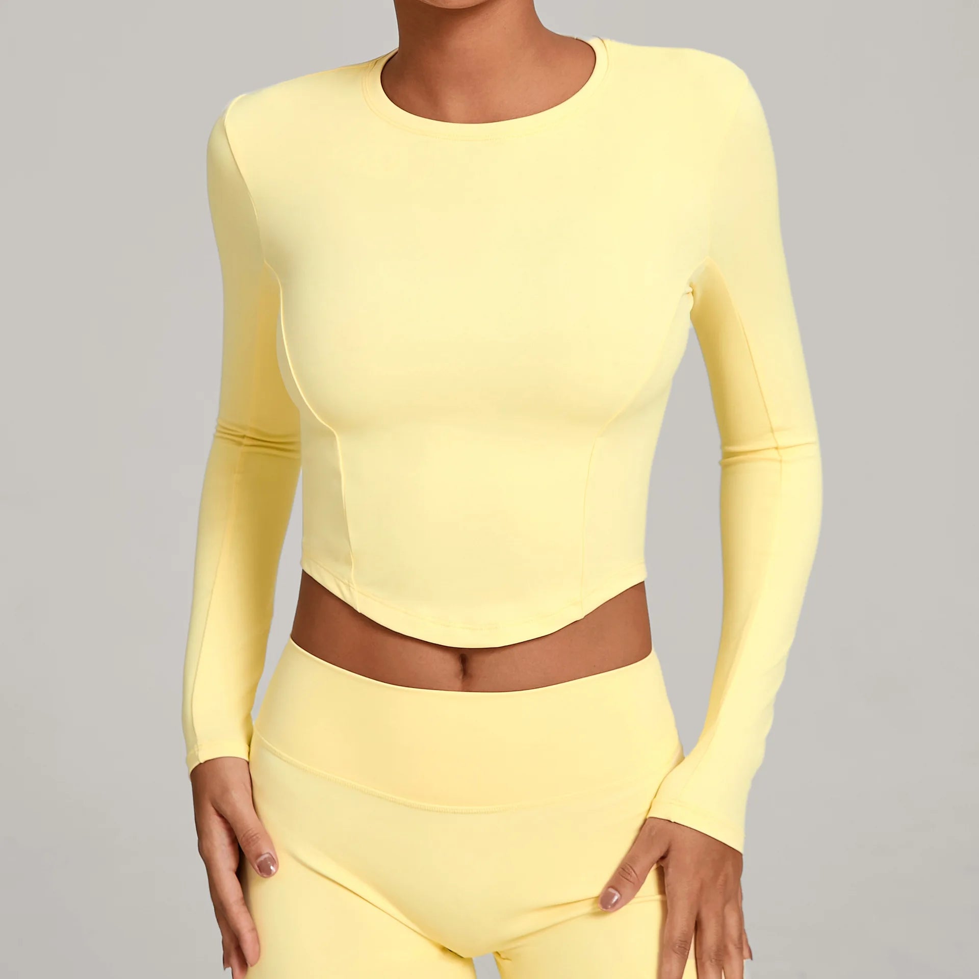 Yoga Long Sleeve Workout Top Gym Women T-shirts Outdoor Top Workout Long Sleeved Dry Fit Breathable High Elastic Sports Tops