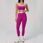 Women's Tracksuit 2PCS Yoga Set Athletic Wear Pilates Fitness Clothes Gym Outfits Workout Sets Push Up Sports Bra Leggings Suit