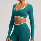 Seamless Yoga Shirts For Women Yoga Long Sleeve Fitness Running Gym Clothes Workout Dry Fit Breathable High Elastic Sports Top