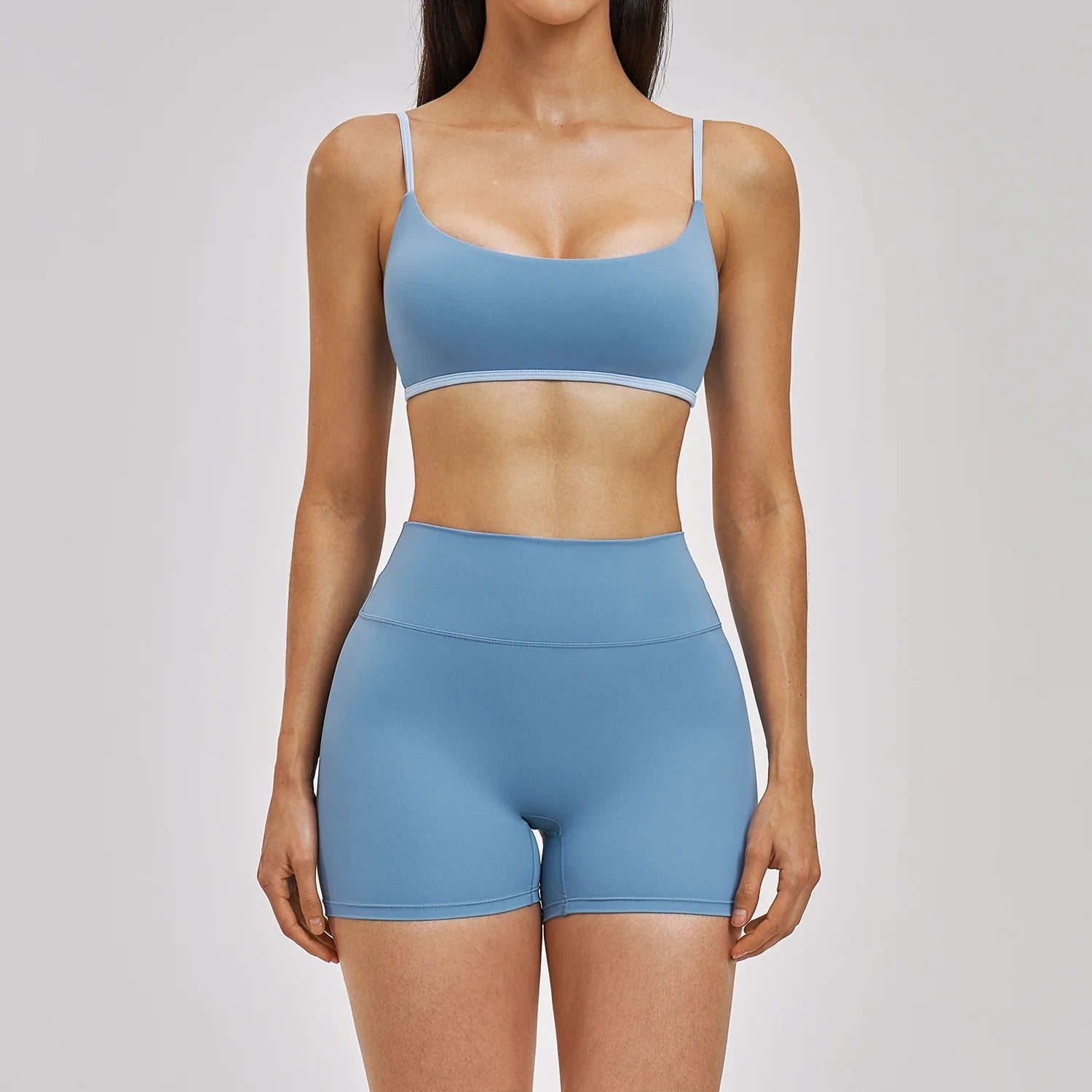 2 Pieces Yoga Set Women's Tracksuit Workout Sportswear Gym Clothing High Waist Leggings Fitness Bra Sports Suits Shorts Shorts