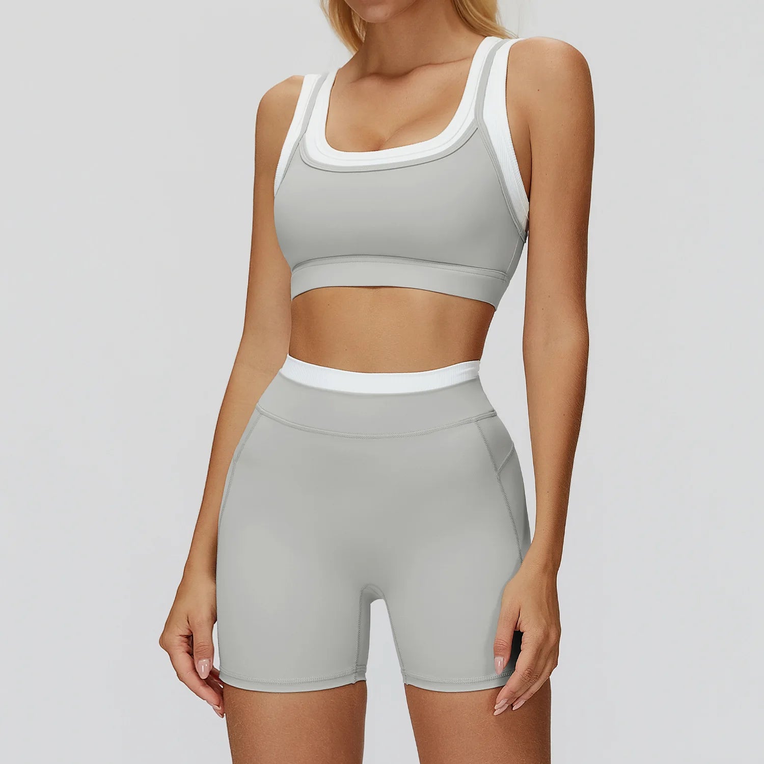 Women's Tracksuit 2PCS Yoga Set Athletic Wear Pilates Fitness Clothes Gym Outfits Workout Sets Push Up Sports Bra Leggings Suit
