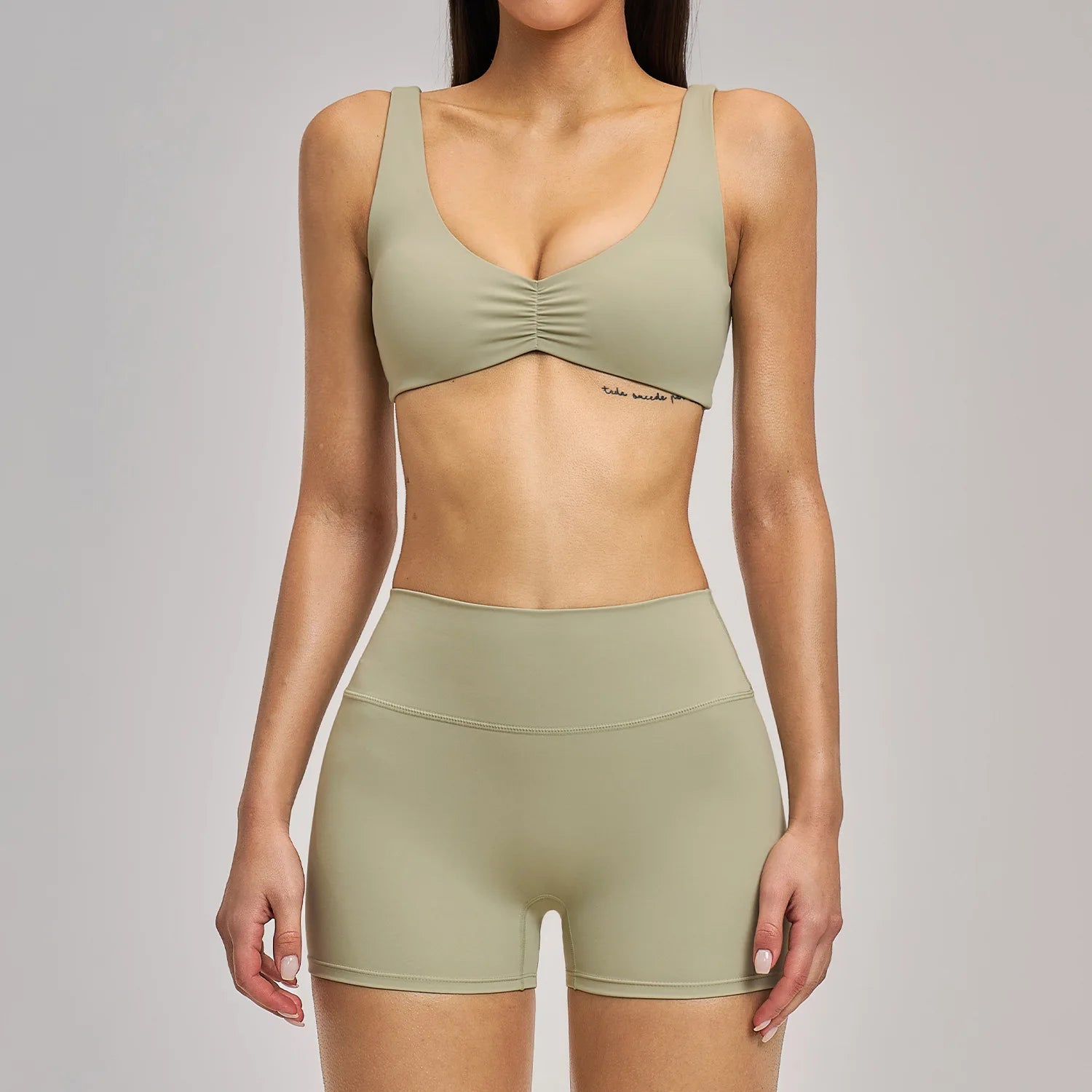 2PCS Yoga Set Sports Outfits Women Quick-Drying Gym Set Women Tracksuit Running Workout Long Sleeve Sports Shirt Yoga Clothing