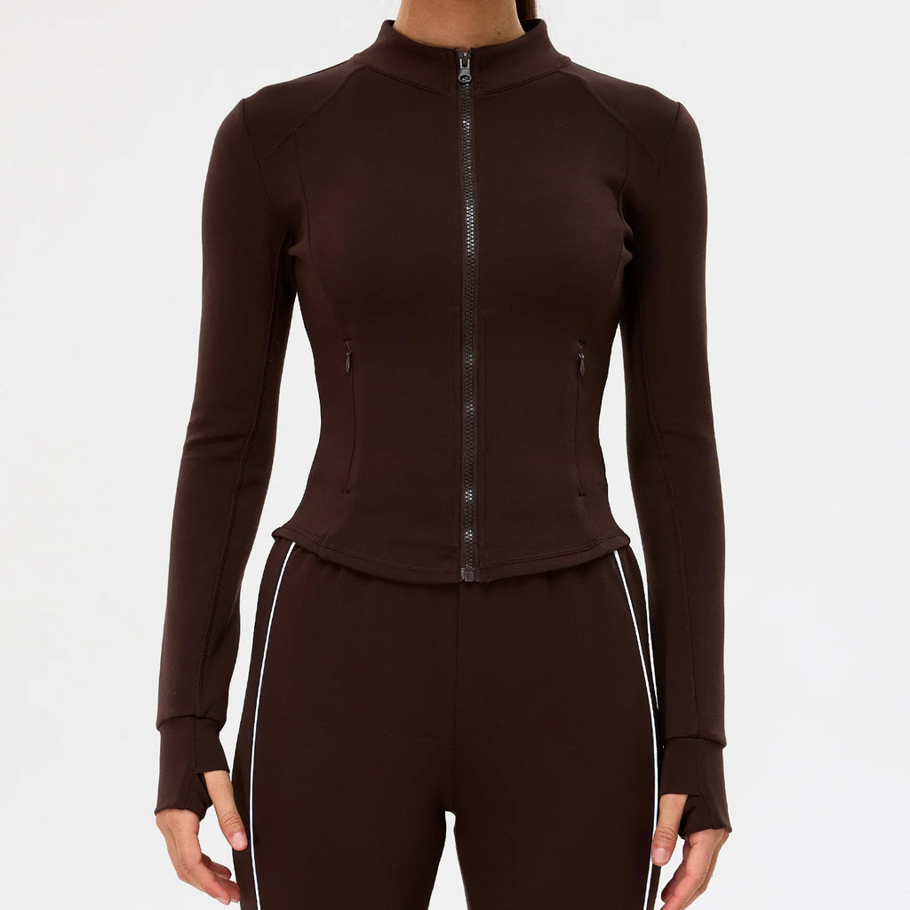Zipper Jacket Women Long Sleeve Crop Tops Yoga T-shirts Sports Top Running Shirts Sexy Quick Dry Fitness Gym Clothes Sport Wear