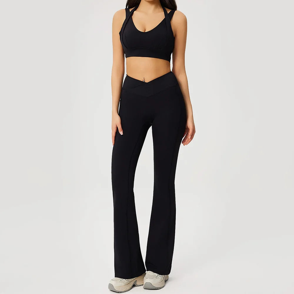 2 Pieces Yoga Set For Women Gym Clothes Sportswear Yoga Suits Fitness Short Sleeve Crop Top Tracksuits Sports Bra Gym Leggings