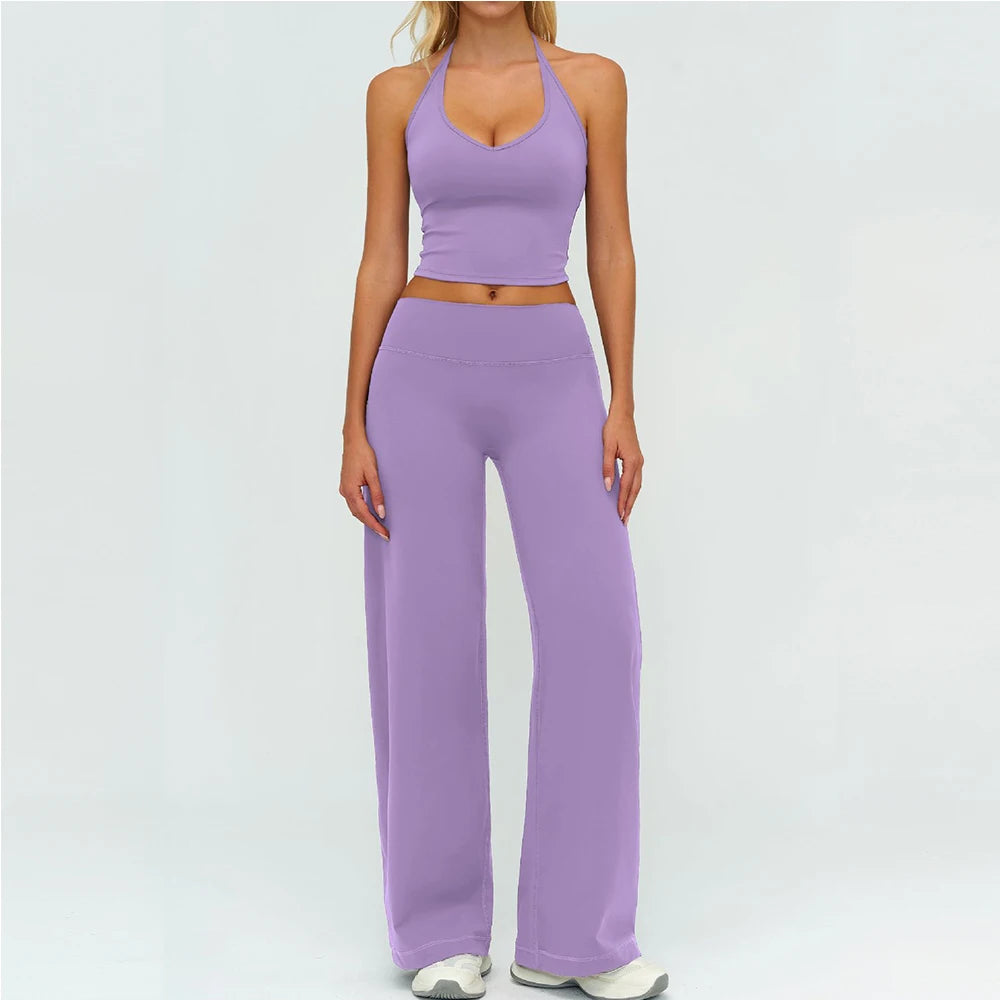 Yoga Set 2 Pieces Women Tracksuit Sportswear Running Workout Clothes Athletic Wear Gym Outfits Legging Fitness Bra Sports Suits