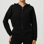 Autumn Loose Yoga Long Sleeved Hoodie Women's Hooded Sports Jacket Running Yoga Jacket Long Sleeved Jacket
