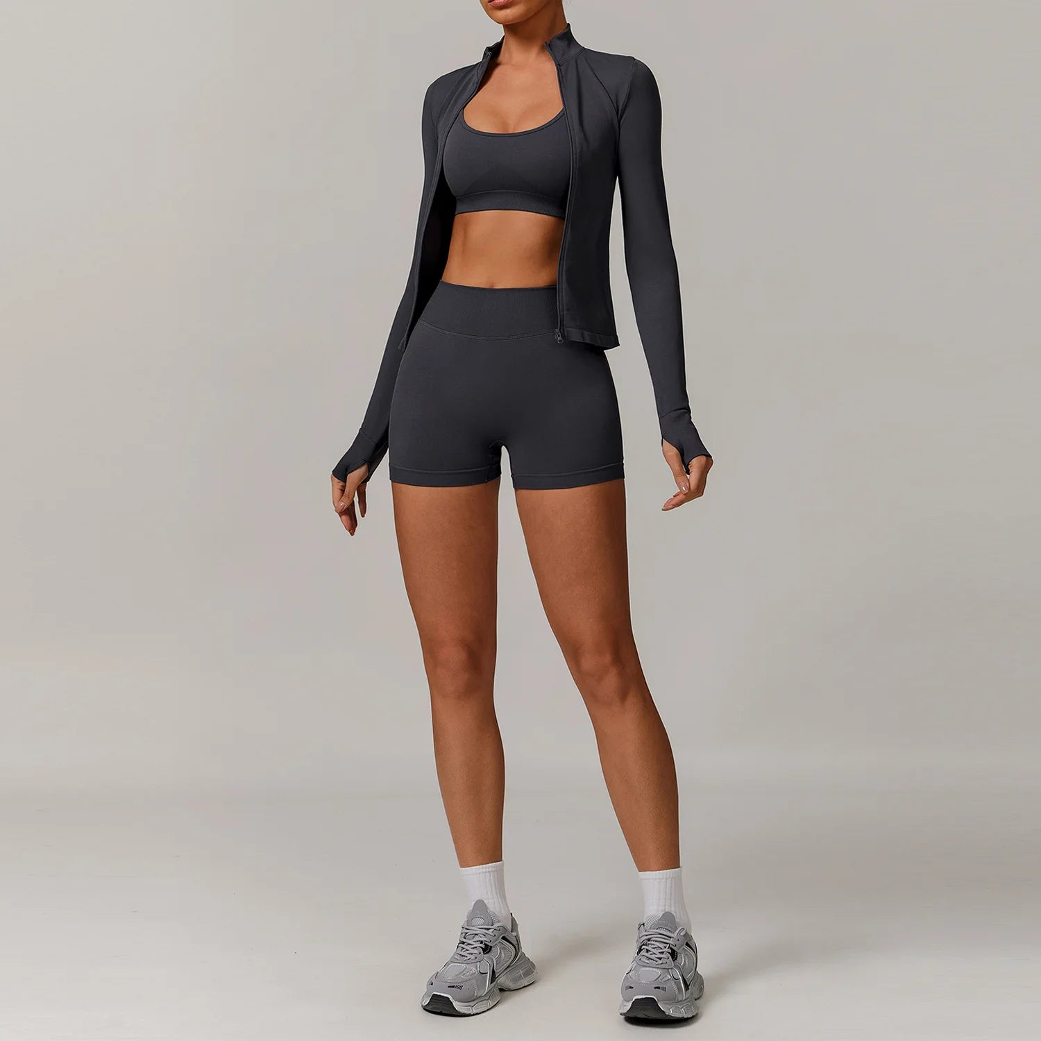 2/3PCS Yoga Set Women Workout Set Seamless Sportswear Gym Clothing Fitness Long Sleeve Crop Top High Waist Leggings Sports Suits