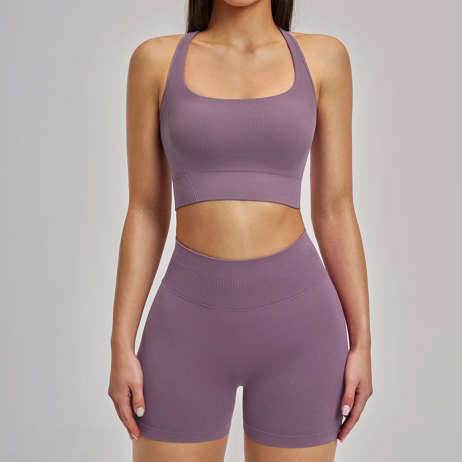 2pcs Yoga Set Women Seamless Sport Suit Gym Outfits Workout Clothes Gym Crop Top High Waist Legging Fitness Bra Set Sports Suits