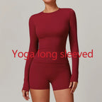 Yoga T-shirts Solid Sports Top Women Long Sleeve Gym Workout Running Shirts Sexy Exposed Navel Quick Dry Fitness Gym Sport Wear