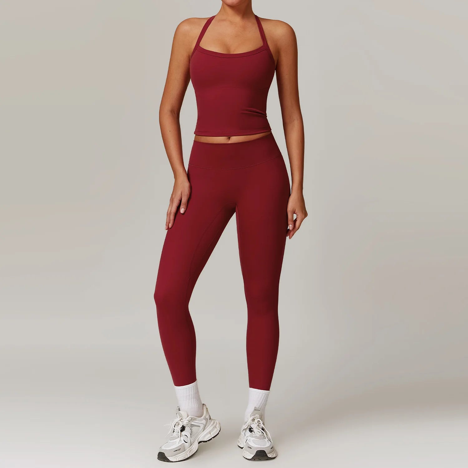 2PCS Yoga Set Women's Tracksuit Workout Outfits Push Up Sportswear Gym Clothing Running High Waist Leggings Fitness Sports Suits