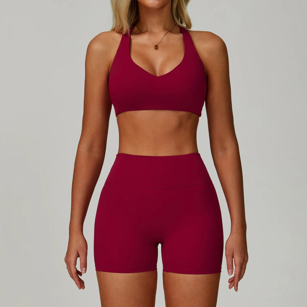 2/3PCS Women's Tracksuit Yoga Set Push Up Workout Sportswear Gym Clothing High Waist Leggings Fitness Long Sleeved Sports Suits