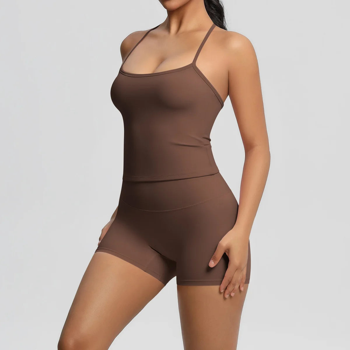 JUREN Yoga Sport Set Women Seamless Crop Top Bra Shorts Yoga Set Comfort Elastic Sportsuit Workout Outfit Fitness Gym Clothes