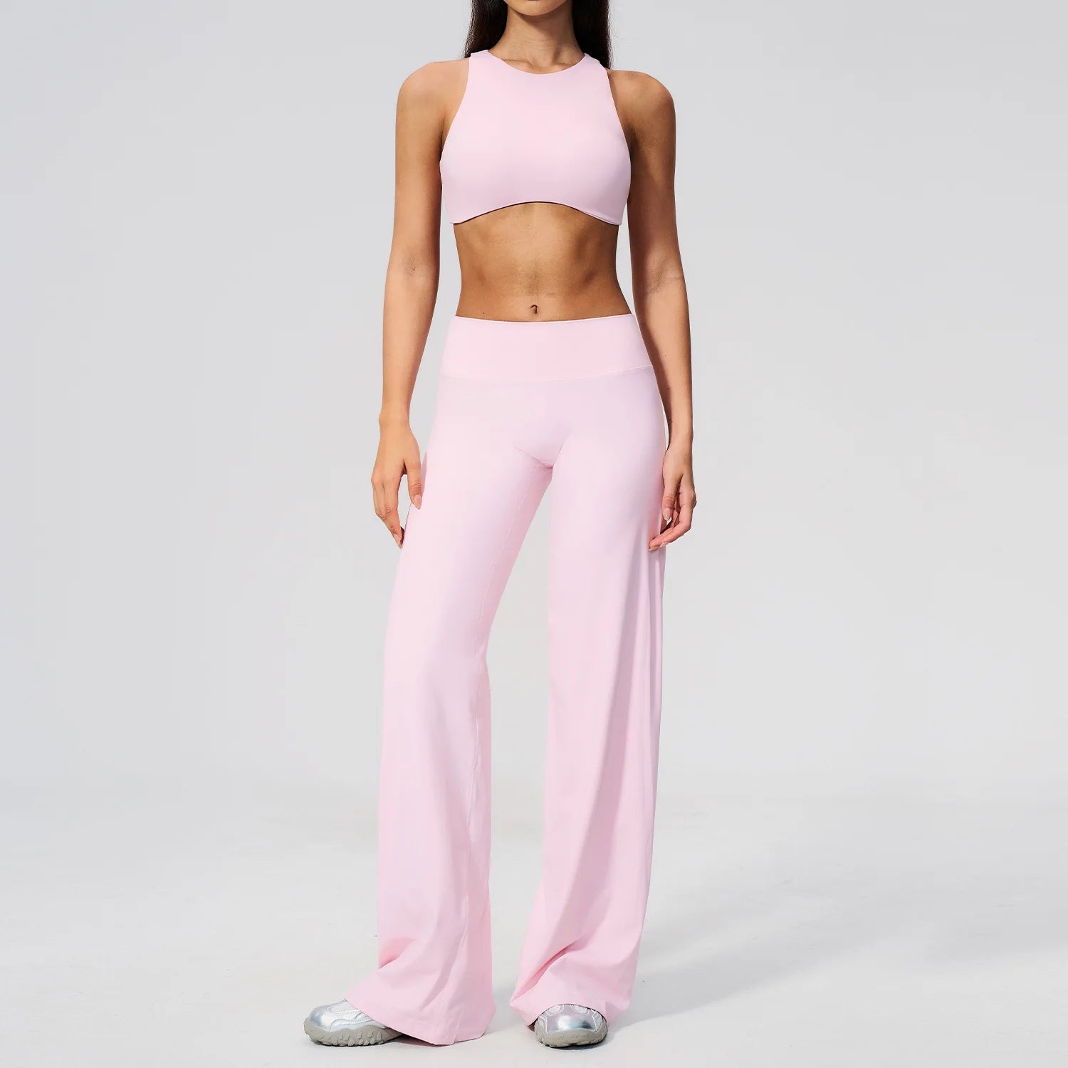 Yoga Set 2 Pieces Women Clothes Workout Outfits Fitness Sportswear Gym Tracksuit High Waist Leggings Sports Bra Athletic Wear