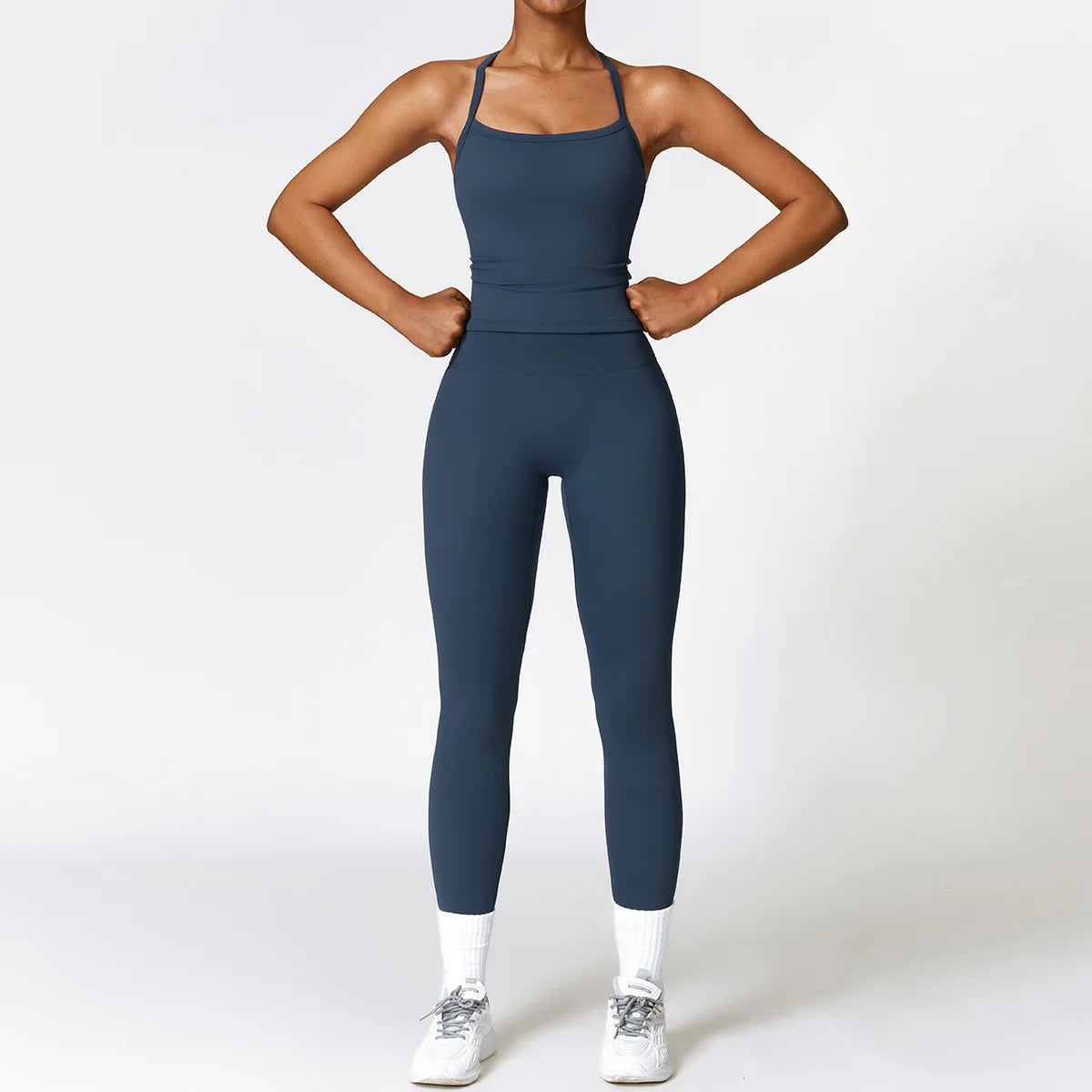 2PCS Yoga Set Women's Tracksuit Workout Outfits Push Up Sportswear Gym Clothing Running High Waist Leggings Fitness Sports Suits