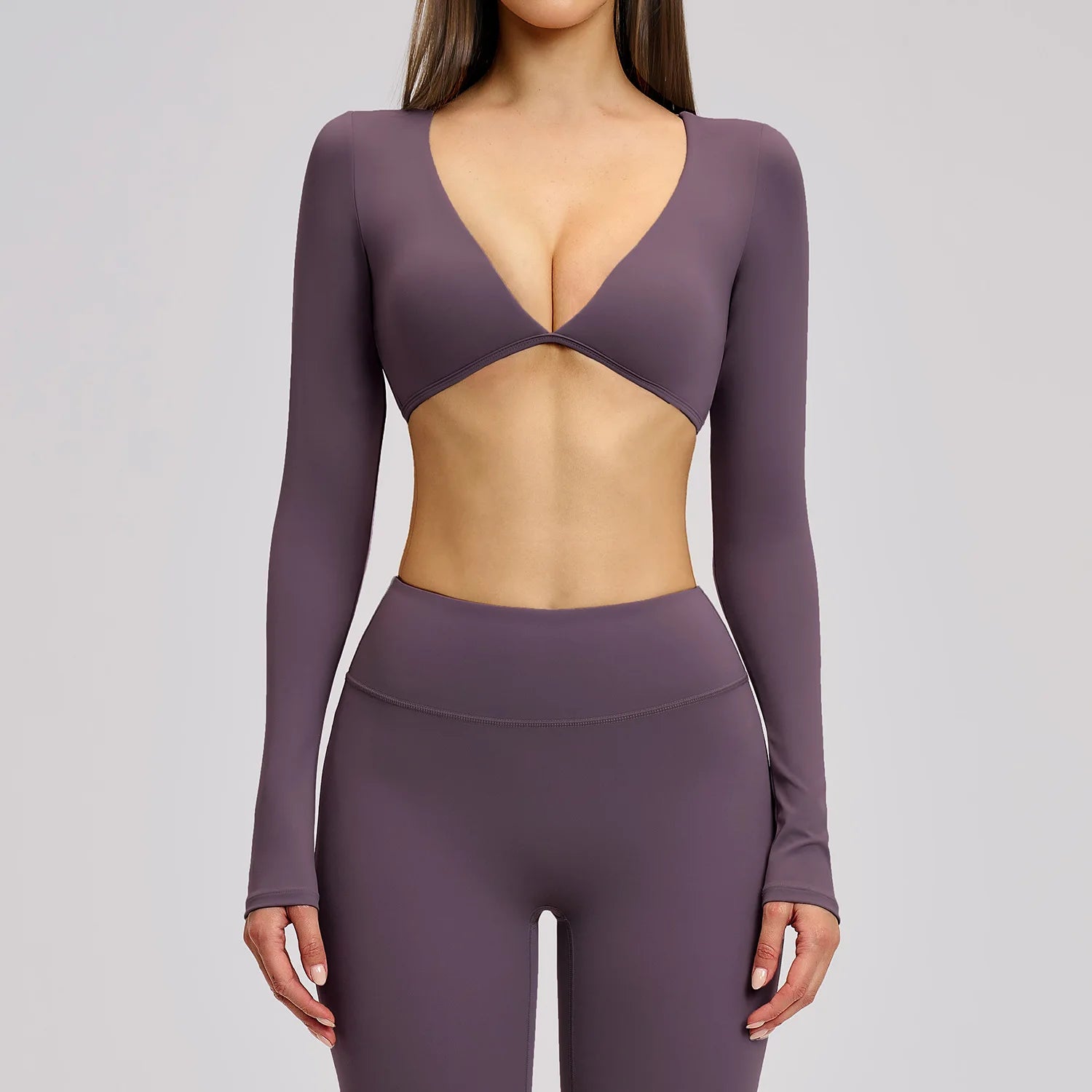 Sexy Yoga Long Sleeve Crop Top Women Yoga Clothing Quick Dry Gym Long Sleeved Shirt Women Running Workout Sportswear Female Tops