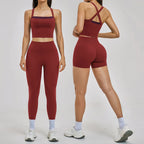 Yoga Set 2PCS Women's Tracksuit Athletic Wear Fitness Clothes Gym Outfits Workout Sets Push Up Clothes Sports Bra Leggings Suit