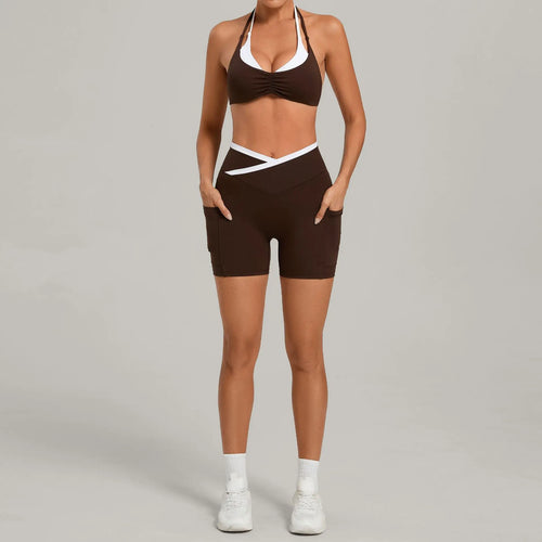 2 Pieces Yoga Set Women's Tracksuit Fitness Outfits Sexy Sport Bra High Waist Sports Shorts Gym Clothes Workout Suit Sporstwear