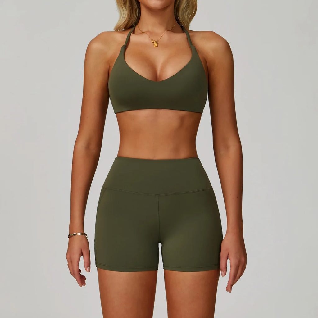 2 Piece Set Women's Tracksuit Fitness Clothes Yoga Sets Sportswear Workout Bra High Waist Leggings Set Gym Clothing Sports Suits