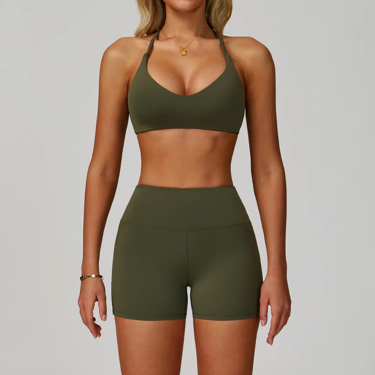 Women's Tracksuit 2 Piece Set Fitness Clothes Yoga Sets Sportswear Workout Bra High Waist Leggings Set Gym Clothing Sports Suits