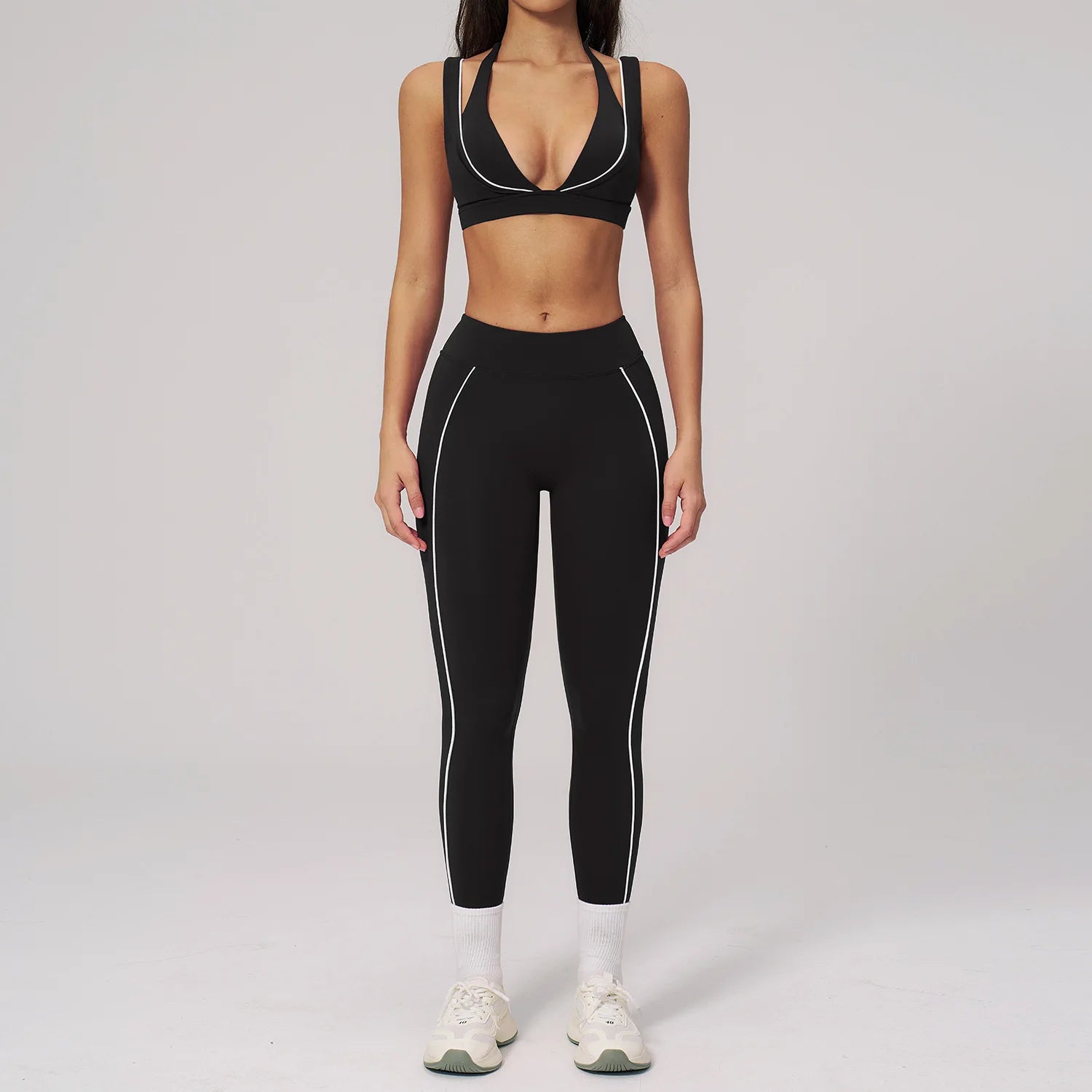 2PCS Sport Sets Women Tracksuit Gym Push Up Yoga Pants Gym Fitness Bras Workout High Waisted Leggings Outfits Tights Yoga Suit
