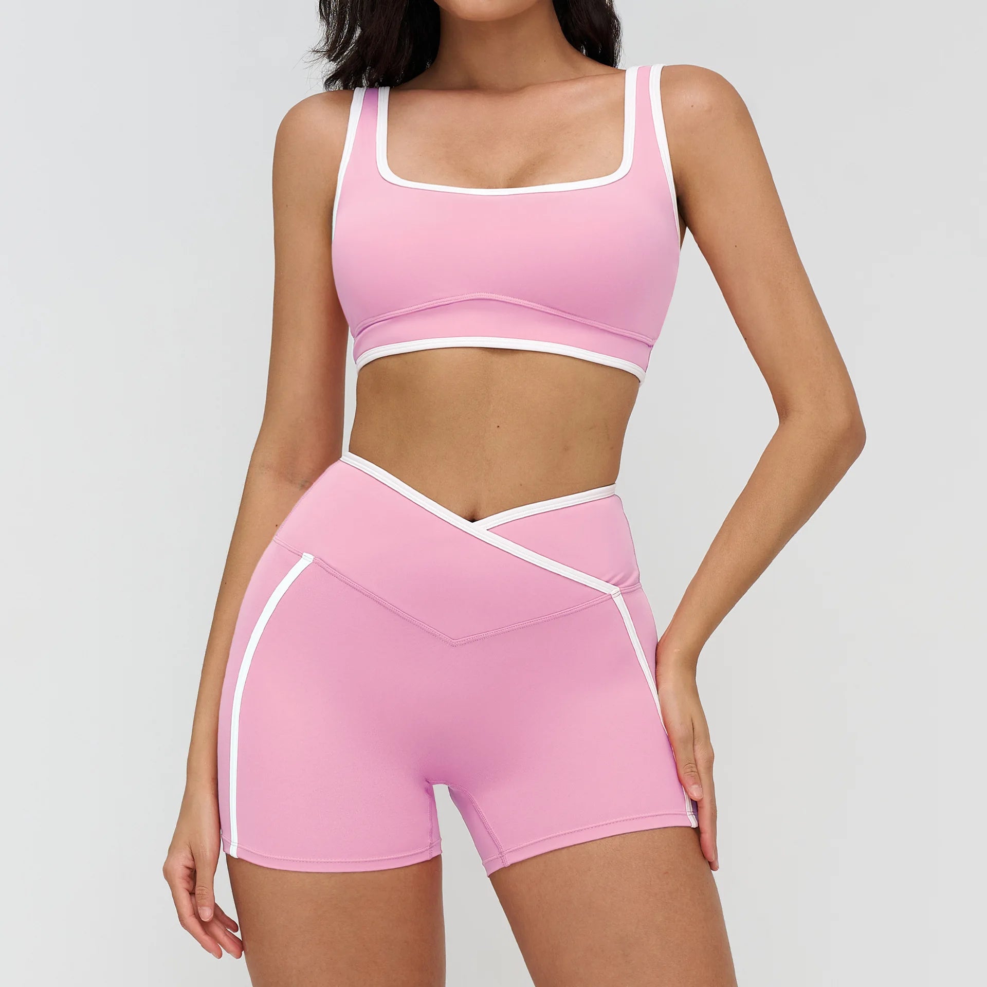2 Pieces Yoga Set Workout Outfits Fitness Sportswear Gym Tracksuit High Waist Leggings Sports Bra Athletic Wear Women Clothes