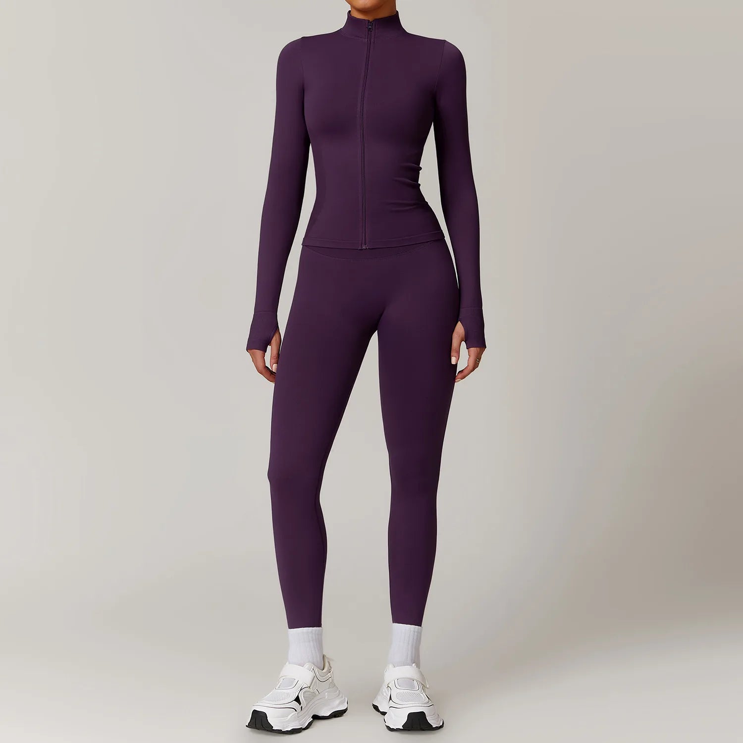 Seamless Yoga Suit 2PCS Sports Set Women Outfits Quick-Drying Gym Set Women Tracksuit Running Workout Long Sleeve Yoga Clothing