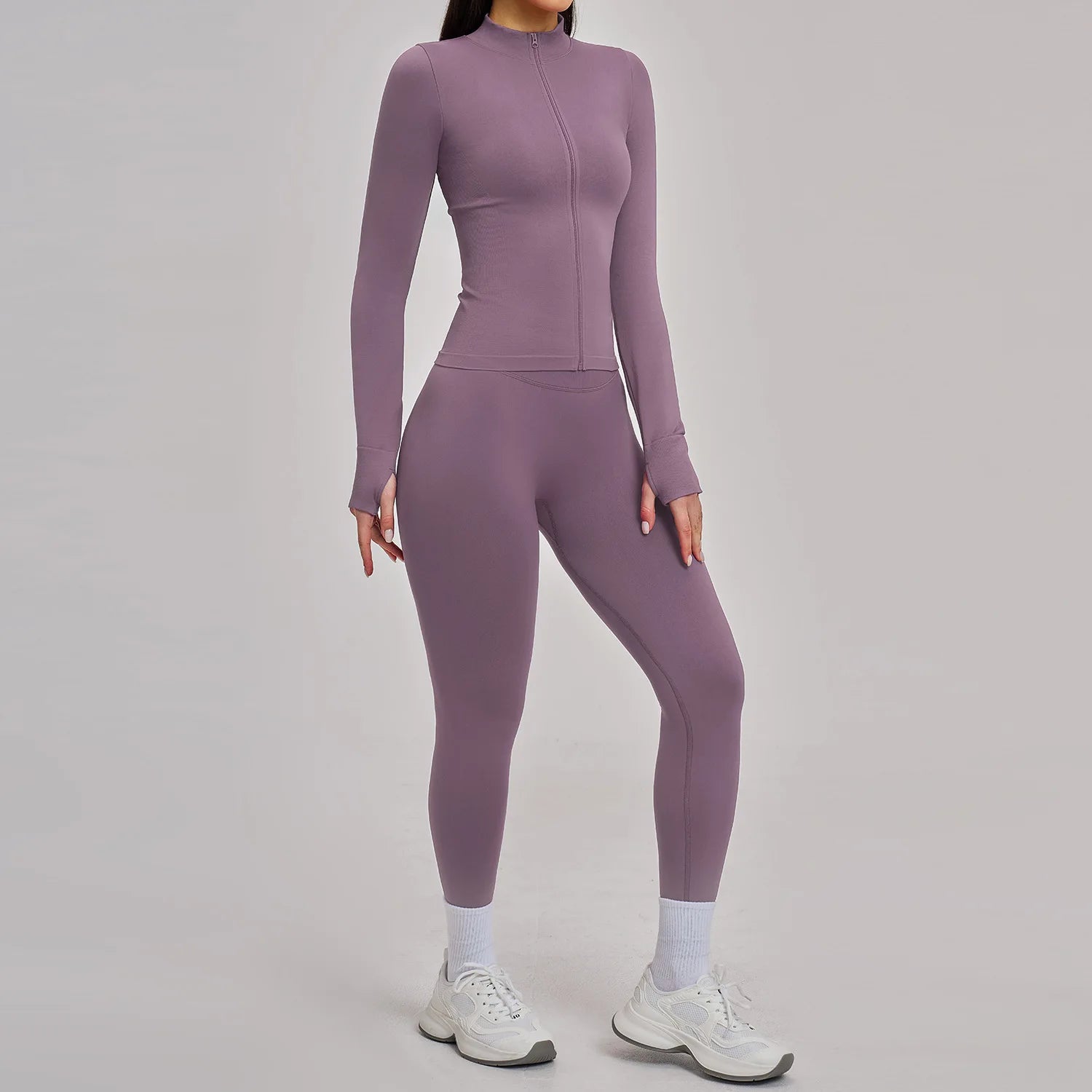Seamless Yoga Suit 2PCS Sports Set Women Outfits Quick-Drying Gym Set Women Tracksuit Running Workout Long Sleeve Yoga Clothing