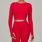 Women Yoga Shirts Crop Top Fitness Long Sleeves Push Up Shirts Women Yoga Sports Gym Clothes Running Quick-drying Workout Tops