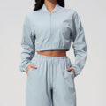 New Summer Yoga Long Sleeved Jacket For Women Sun Protection Outdoor Sports Fitness Short Standing Collar Sun Protection Jacket