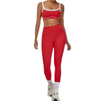 2PCS Yoga Suit Women Tracksuit Sports Bra High Waist Leggings Sports Outfit Gym Set Fitness Workout Clothes Running Sportswear