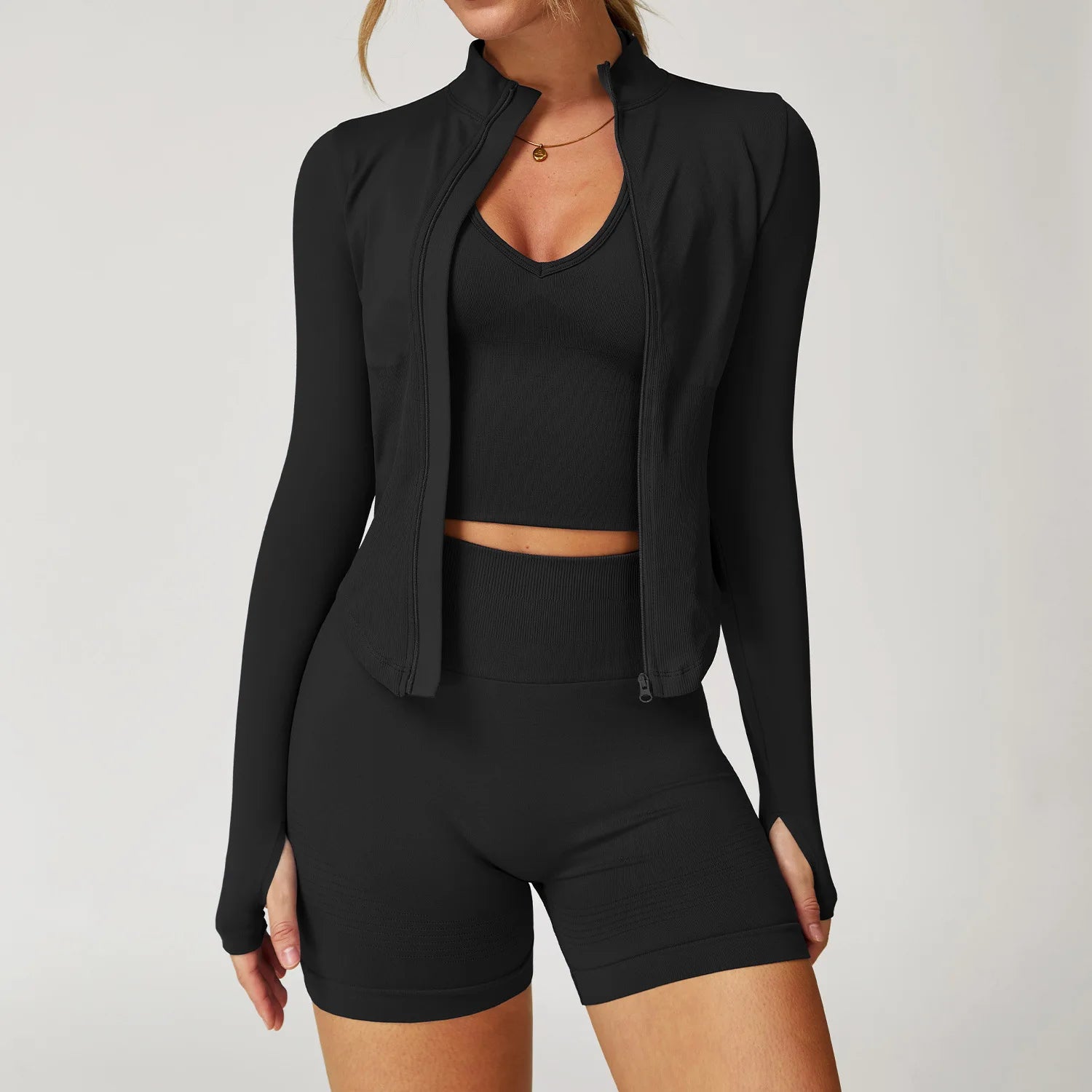 2/3/4PCS Yoga Set Seamless Gym Clothes Sportswear Yoga Suits For Women Fitness Long Sleeved Tracksuits Sports Bra Gym Leggings