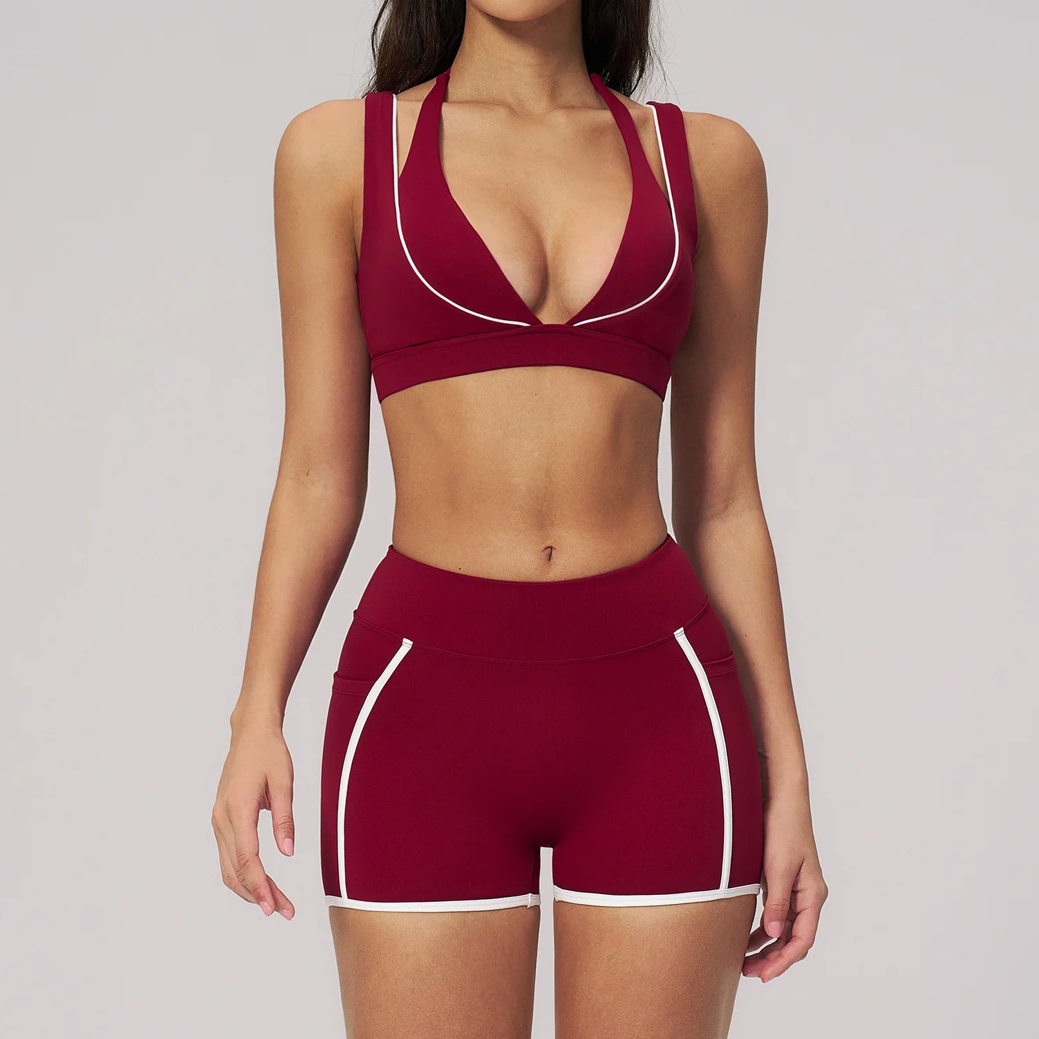 2PCS Sport Sets Women Tracksuit Gym Push Up Yoga Pants Gym Fitness Bras Workout High Waisted Leggings Outfits Tights Yoga Suit