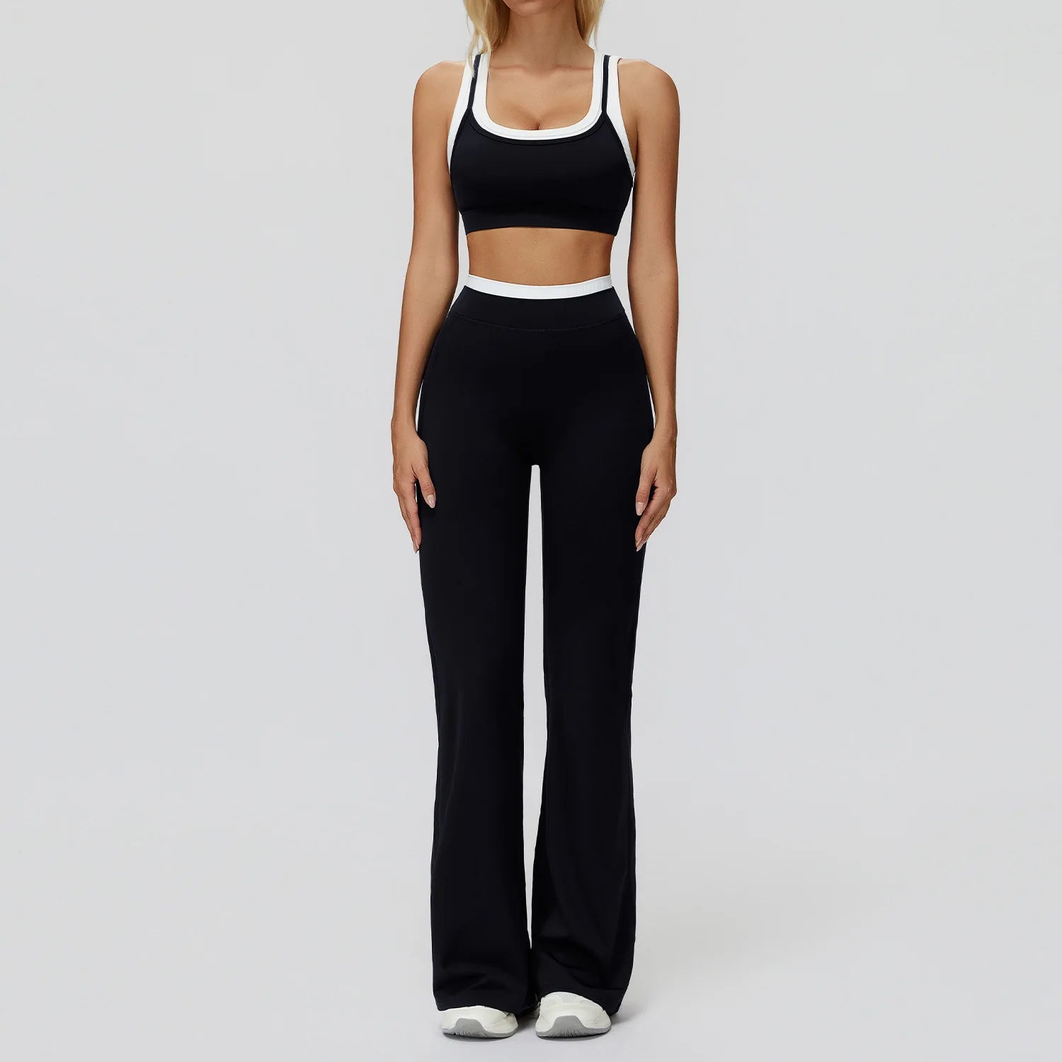2PCS Sportswear Women Yoga Set Gym Clothes Workout Outfits Sportswear Yoga Suits Fitness Set Tracksuits Sports Bra Gym Leggings