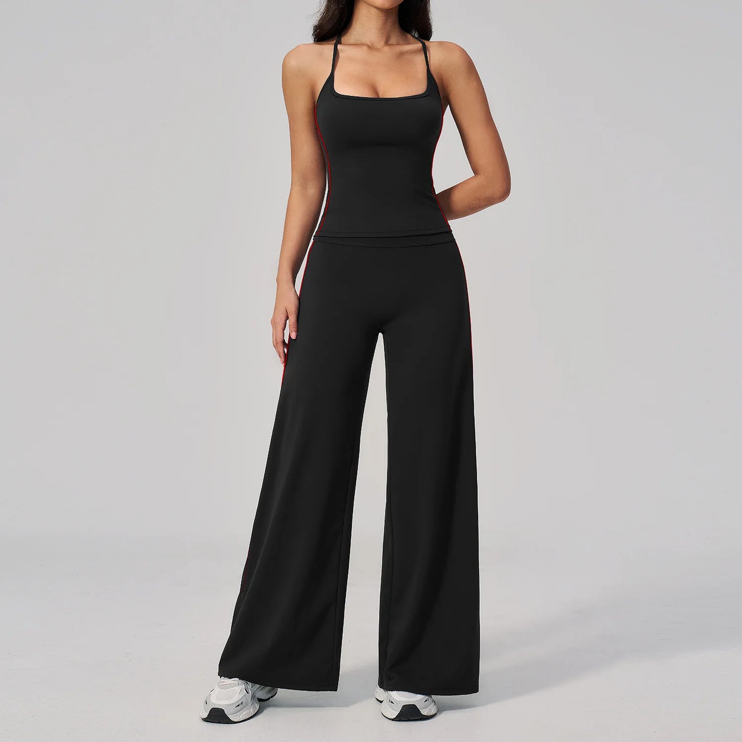 2 Pieces Yoga Set Workout Outfits Fitness Sportswear Gym Tracksuit High Waist Capri Pants Sports Bra Athletic Wear Women Clothes