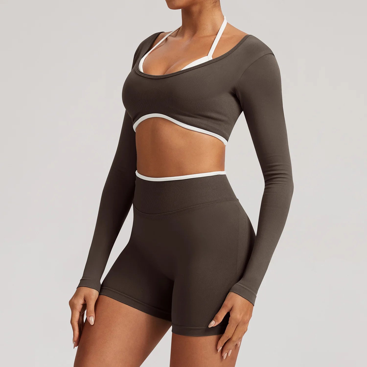 Seamless Yoga Shirts For Women Yoga Long Sleeve Fitness Running Gym Clothes Workout Dry Fit Breathable High Elastic Sports Top