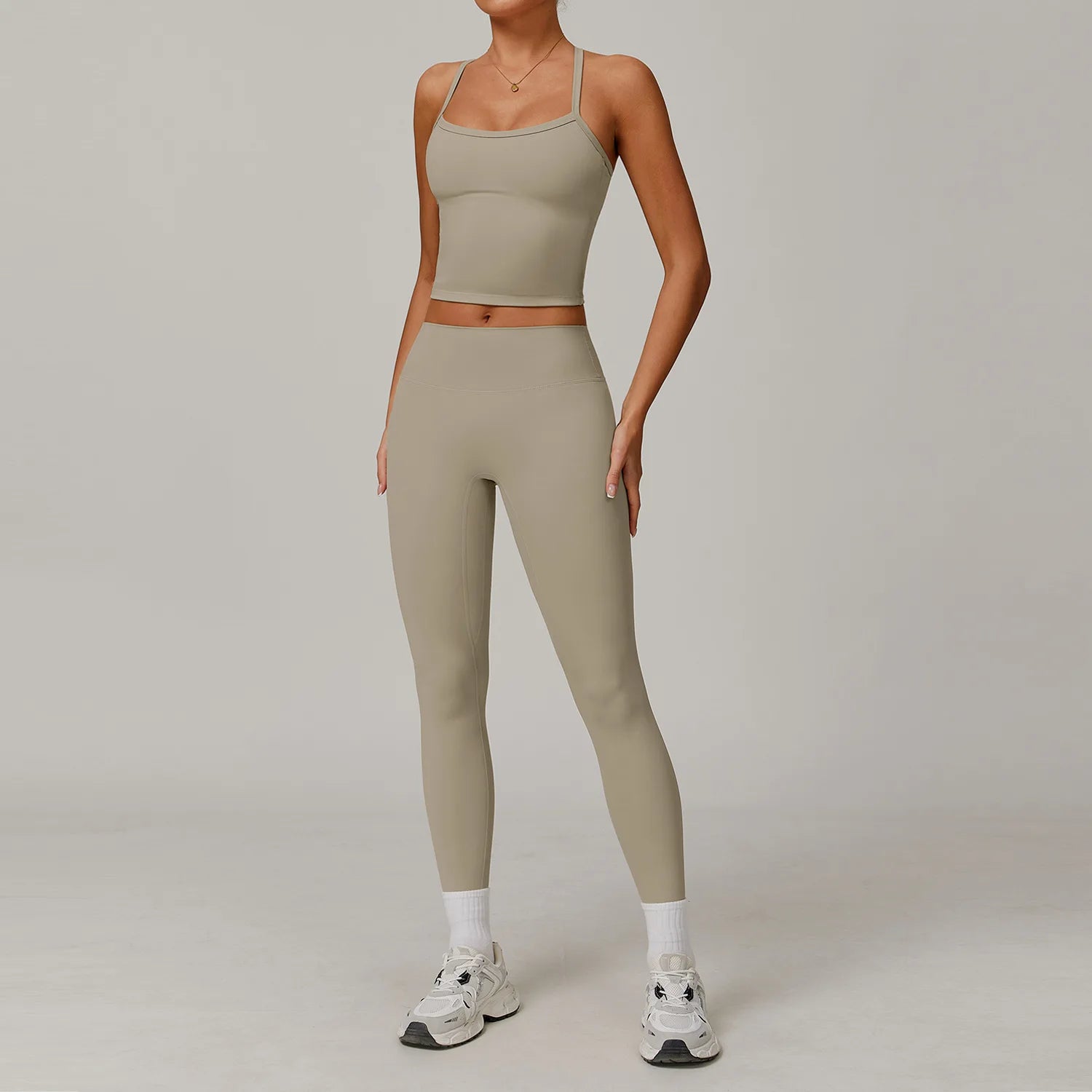 2PCS Yoga Set Women's Tracksuit Workout Outfits Push Up Sportswear Gym Clothing Running High Waist Leggings Fitness Sports Suits