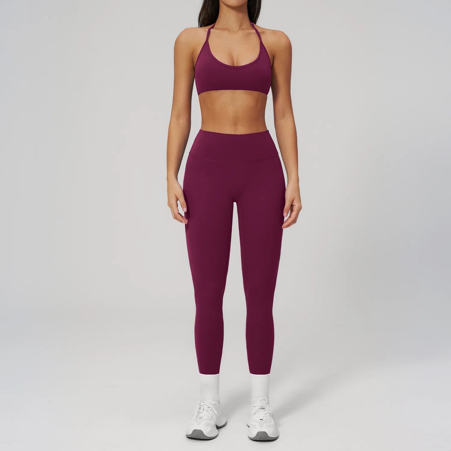 2PCS Yoga Set Women's Tracksuit Athletic Wear Pilates Fitness Suit Gym Workout Outfits Push Up Clothes Sports Bra Leggings Suit