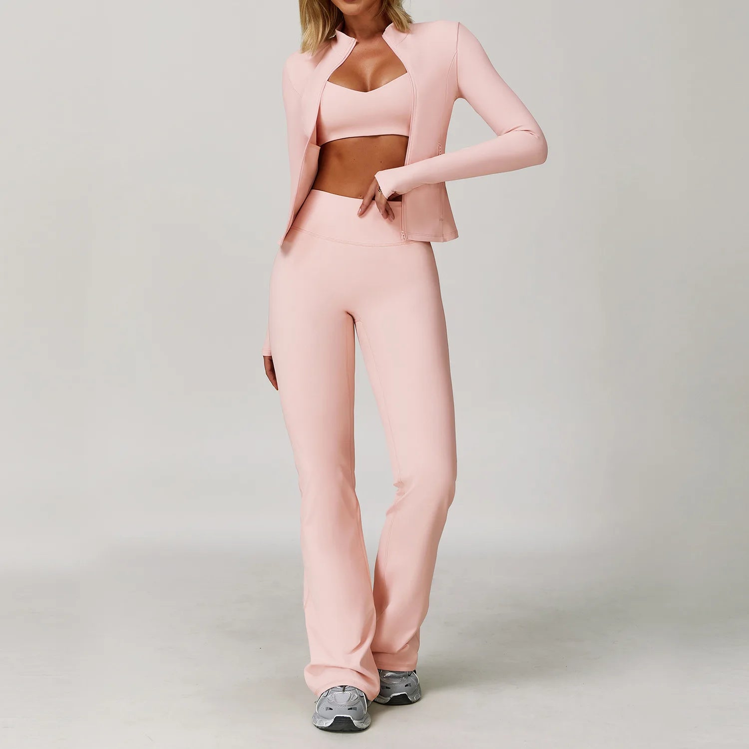 2/3PCS Yoga Suit Women Sports Set Quick-Drying Gym Set Women Tracksuit Running Workout Long Sleeve Sports Shirt Yoga Clothing