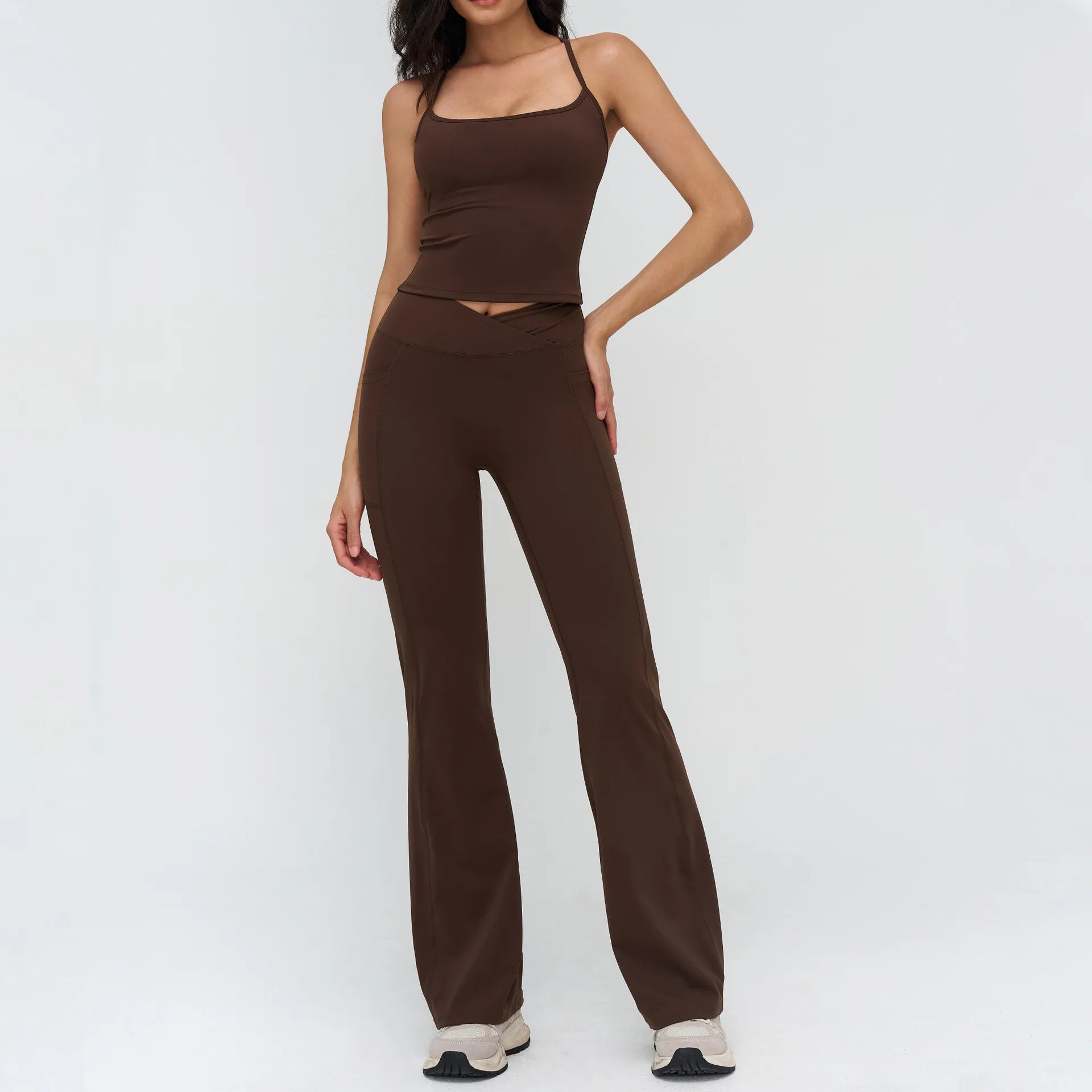 Gym Outfits 2PCS Yoga Clothes Women's Tracksuit Athletic Wear Pilates Fitness Suit Workout Sets Push Up Sports Bra Leggings Suit