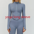 Seamless Outdoor Sports Long Sleeved Women Yoga Coat Quick Dry Zipper Cardigan Stand Up Collar Jacket Running Fitness Jacket Top