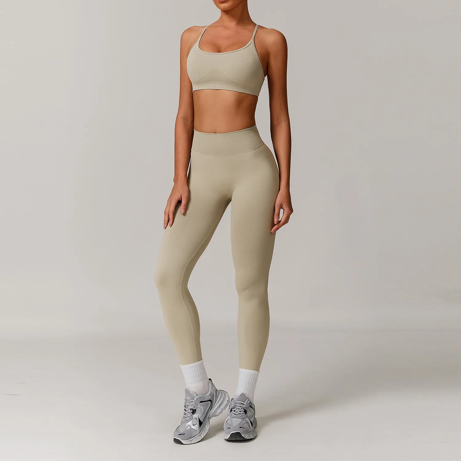2/3PCS Yoga Set Women Workout Set Seamless Sportswear Gym Clothing Fitness Long Sleeve Crop Top High Waist Leggings Sports Suits