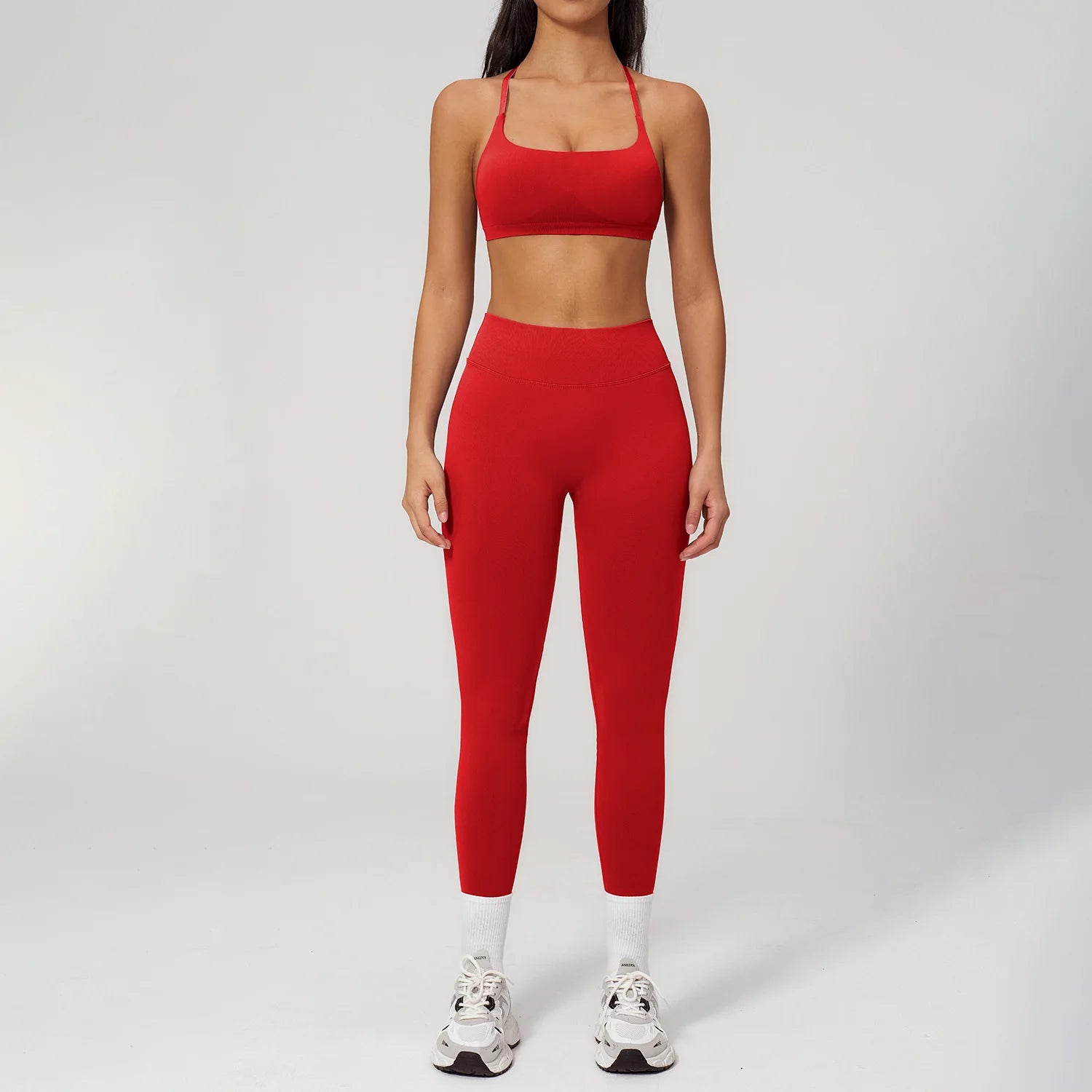 2PCS Yoga Suit Women Tracksuit Sports Bra High Waist Leggings Outfit Gym Set Fitness Athletic Wear Workout Clothes Sportswear