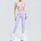 Women's Tracksuit 2 Pieces Seamless Yoga Set Workout Push Up Sportswear Gym Clothing High Waist Leggings Fitness Sports Suits