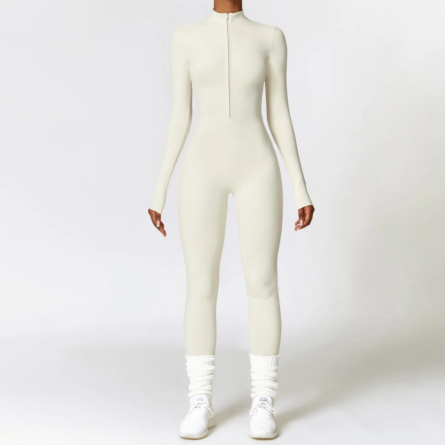 Winter Zipper Workout Jumpsuit Sports Overalls Women Gym Clothing Running Fitness Suit Gym Tracksuit Push Up Sportswear Yoga Set